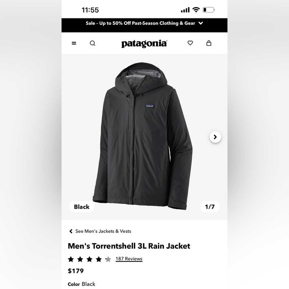 Patagonia Men’s Torrentshell 3L Rain Jacket